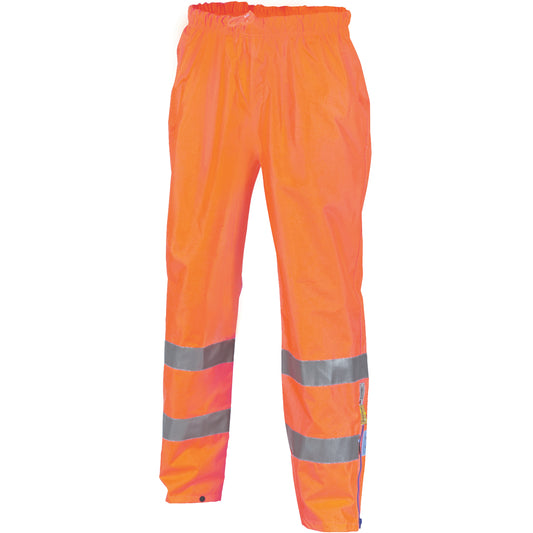 HiVis D/N Breathable Rain Pants with CSR R/Tape — DNC Workwear colour image