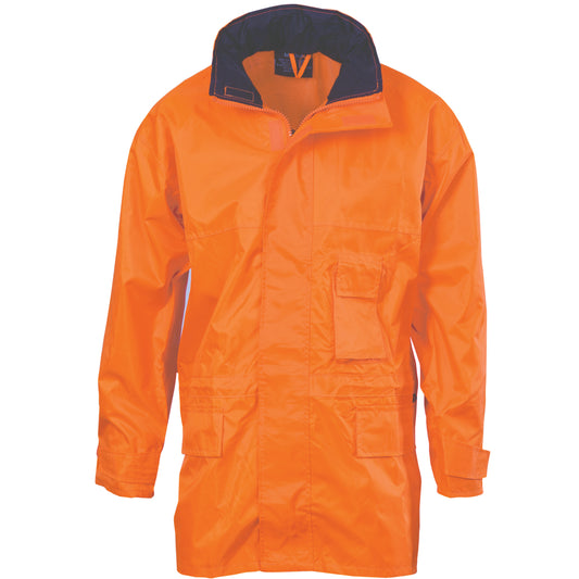 HiVis Breathable Rain Jacket — DNC Workwear colour image