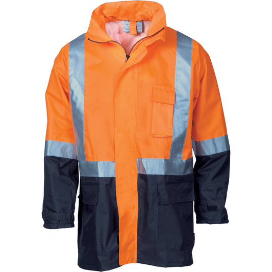 HiVis Two Tone Lightweight Rain Jacket with CSR R/Tape — DNC Workwear colour image