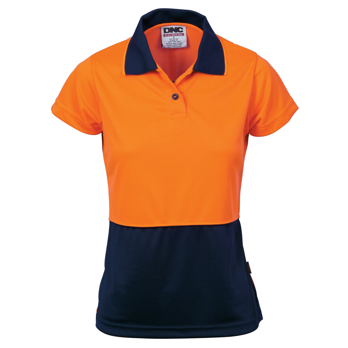 Ladies HiVis Two Tone Polo - Short Sleeve — DNC Workwear colour image