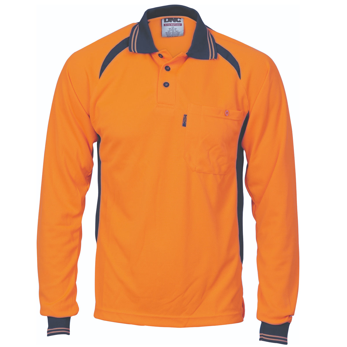 Cool-Breeze Contrast Mesh Polo - long sleeve — DNC Workwear colour image