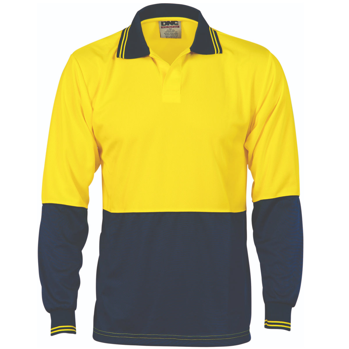 Hivis Two Tone Food Industry Polo - Long Sleeve — DNC Workwear colour image