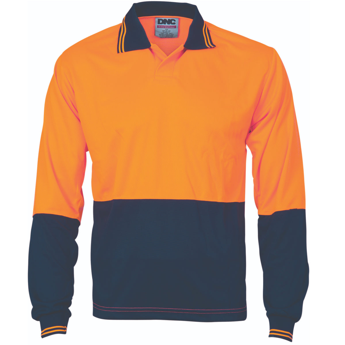 Hivis Two Tone Food Industry Polo - Long Sleeve — DNC Workwear colour image