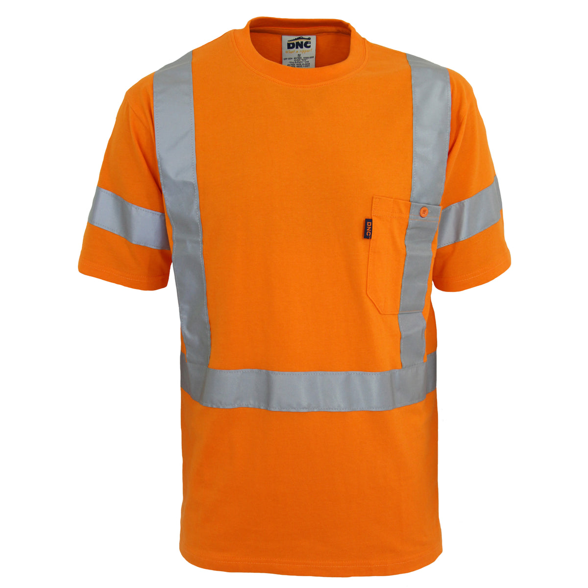 HiVis Cotton CSR R/Tape Tee - Short Sleeve — DNC Workwear colour image