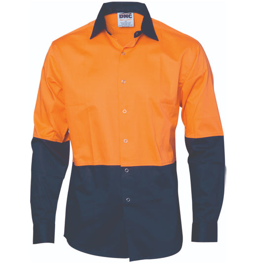 HiVis Cool-Breeze Food Industry Cotton Shirt - Long Sleeve — DNC Workwear colour image