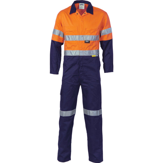 HiVis Cool-Breeze Two Tone Lightweight Cotton Coverall with CSR R/Tape — DNC Workwear colour image