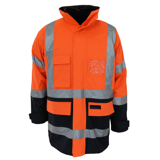 HiVis "H" Pattern Two Tone Bio-Motion CSR R/Tape "6 IN 1" Jacket — DNC Workwear colour image