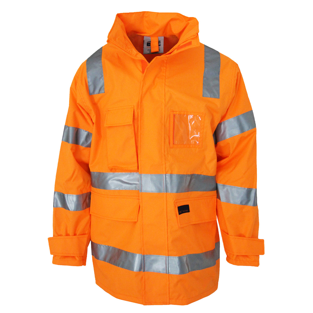 HiVis VIC Rail Rain Jacket — DNC Workwear colour image