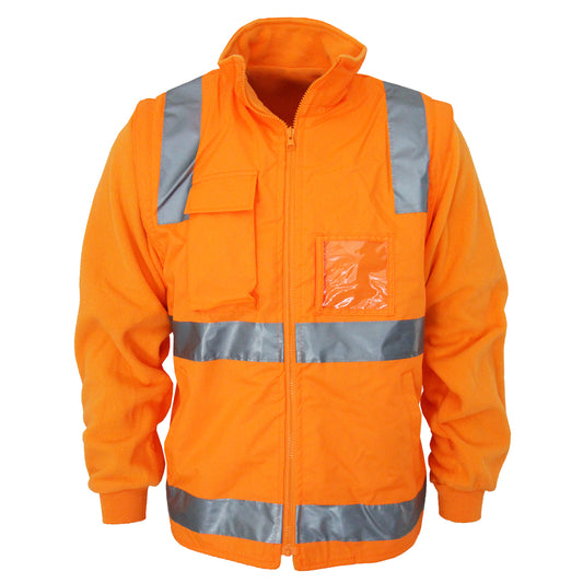 HiVis VIC Rail Reversible Vest — DNC Workwear colour image