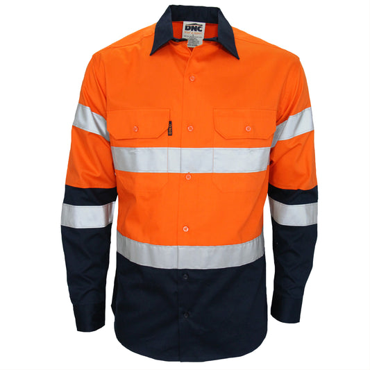 HiVis Two Tone Bio-Motion CSR R/Taped Shirt — DNC Workwear colour image