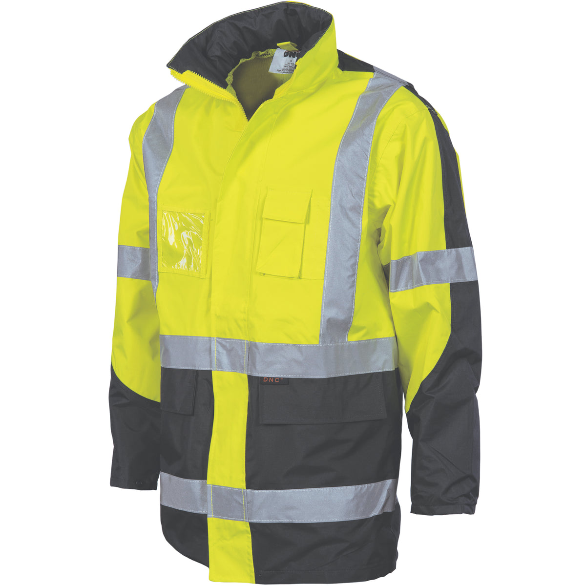 HiVis Two Tone "X" Back D/N “2 in 1” Contrast Rain Jacket — DNC Workwear colour image