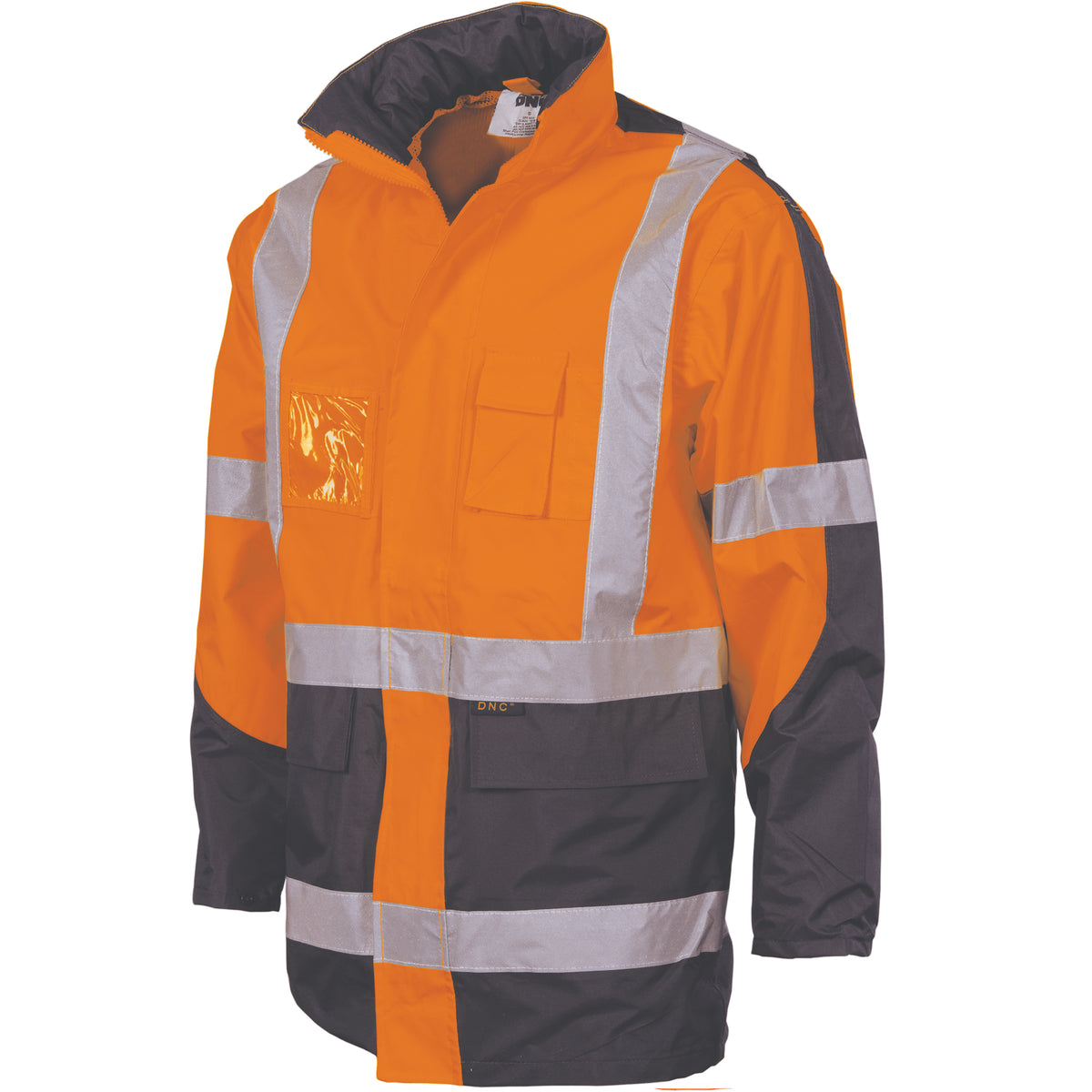 HiVis Two Tone "X" Back D/N “2 in 1” Contrast Rain Jacket — DNC Workwear colour image
