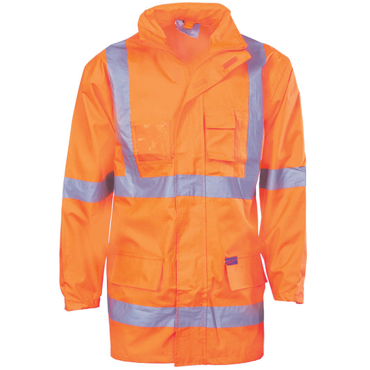 HiVis "X" Back D/N “2 in 1” Rain Jacket — DNC Workwear colour image