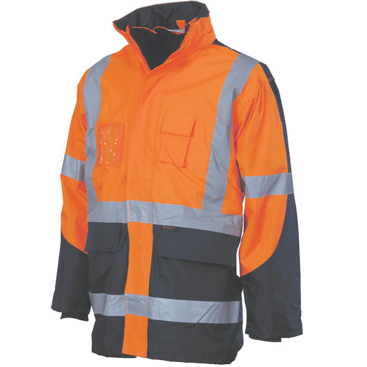 HiVis "X" Back Two Tone D/N “6 IN 1” Contrast Jacket
(Outer Jacket and Inner Vest can be sold separ — DNC Workwear colour image