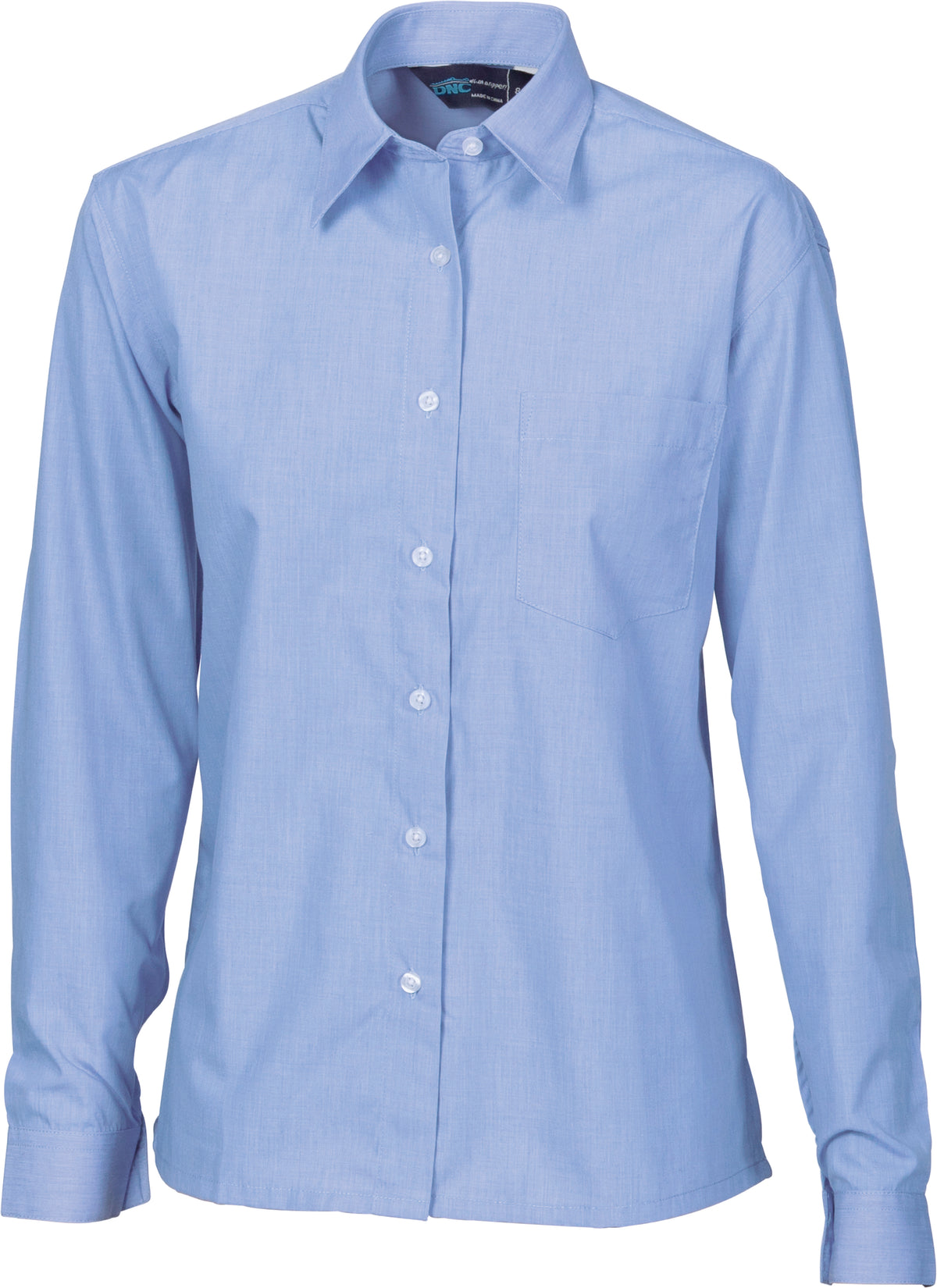 Ladies Regular Collar, Side Splits, Single Pocket - Long Sleeve — DNC Workwear colour image