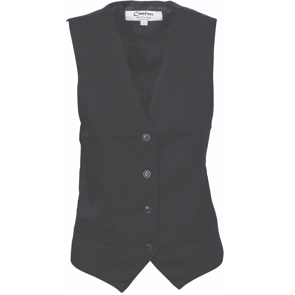 Ladies Black Vest — DNC Workwear colour image
