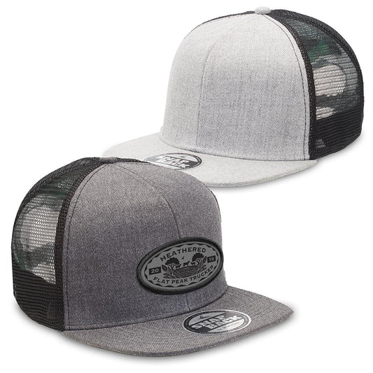 Heathered Flat Peak Trucker — image 1