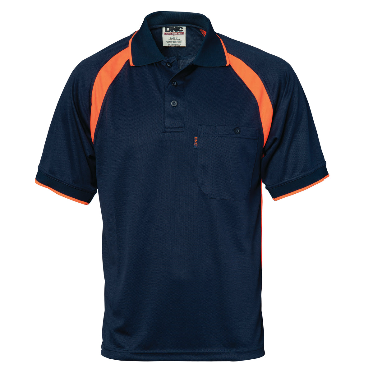 Cool-Breathe Contrast Polo - Short Sleeve — DNC Workwear colour image
