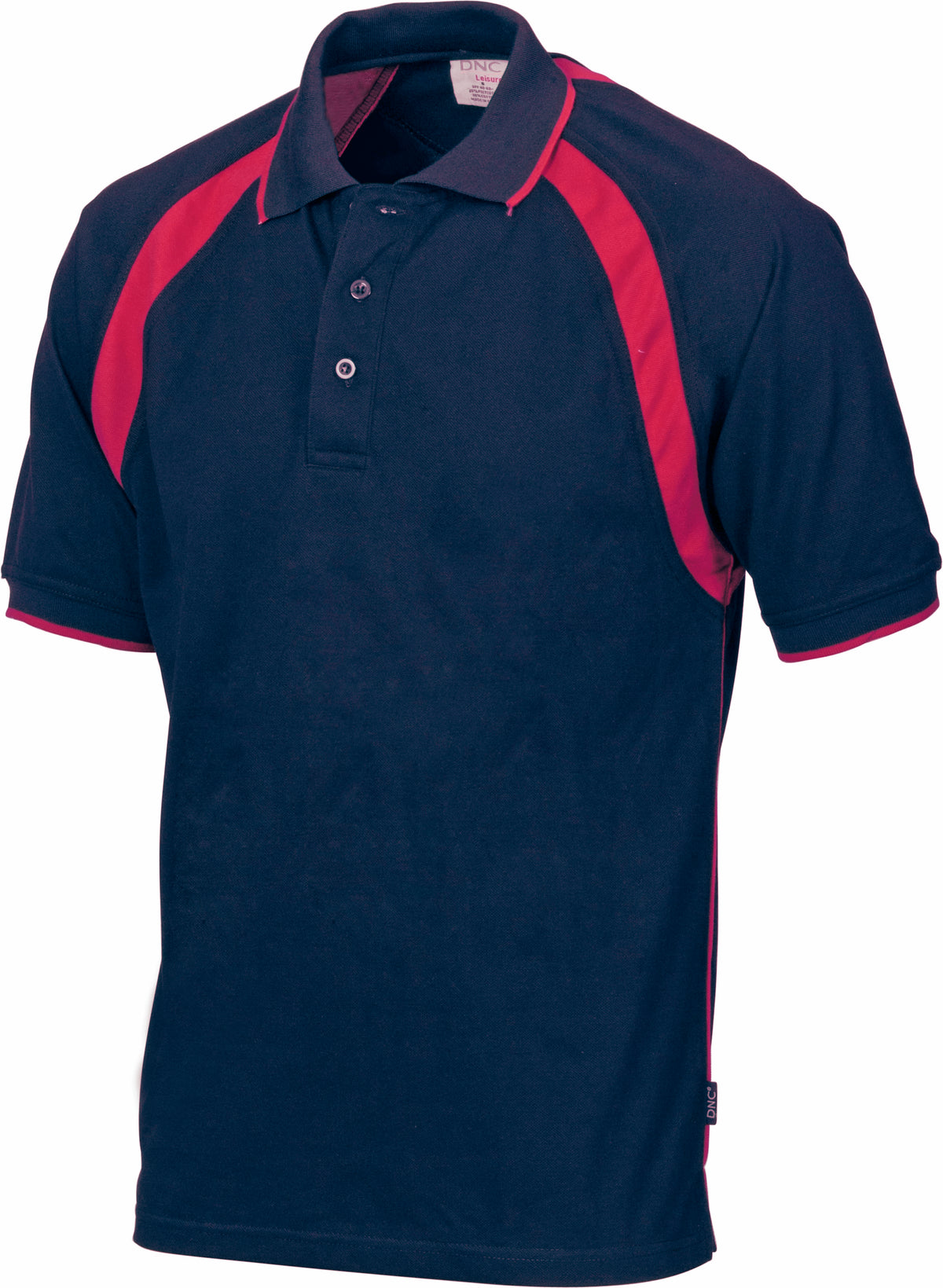 Mens Poly/Cotton Contrast Raglan Panel Polo — DNC Workwear colour image