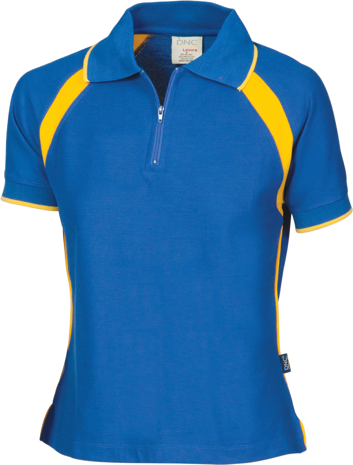 Ladies Poly/Cotton Contrast Raglan Panel Polo — DNC Workwear colour image