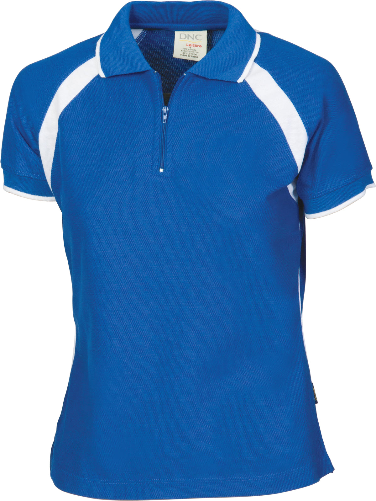 Ladies Poly/Cotton Contrast Raglan Panel Polo — DNC Workwear colour image
