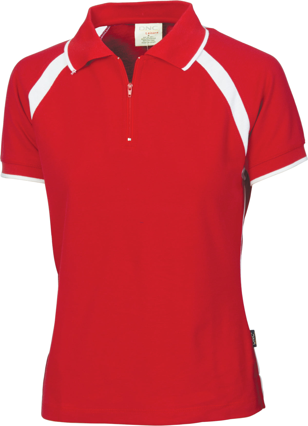 Ladies Poly/Cotton Contrast Raglan Panel Polo — DNC Workwear colour image