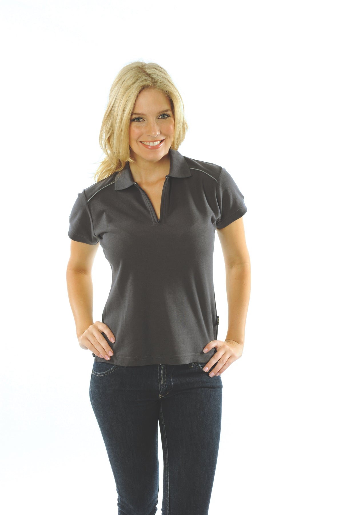 ladies Cotton Rich Paris Polo — DNC Workwear colour image