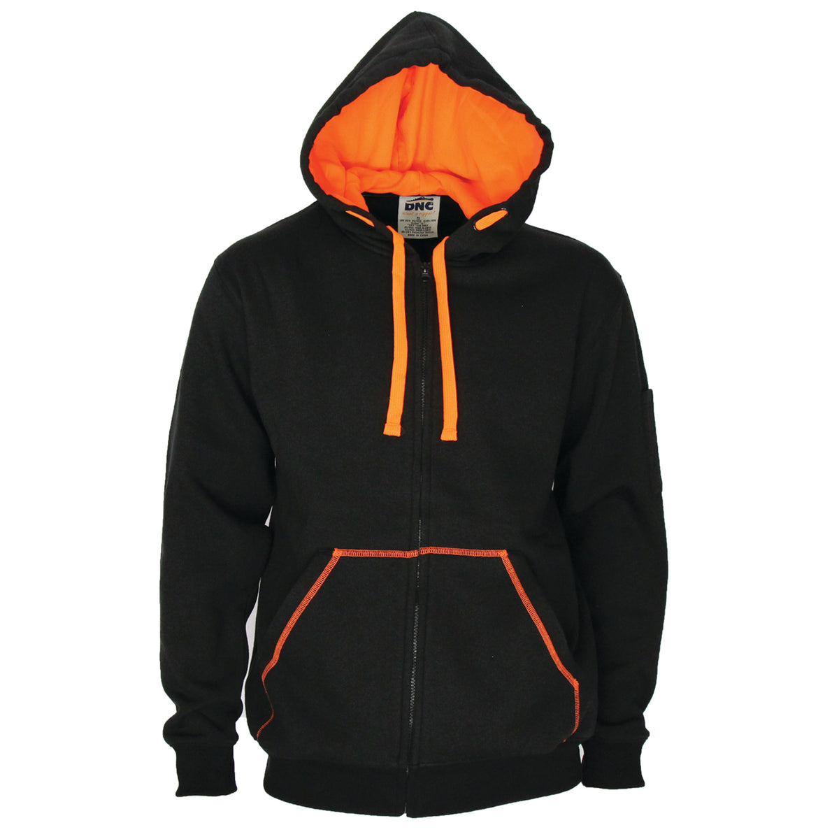 Full zip Super Brushed Fleece Hoodie — DNC Workwear colour image