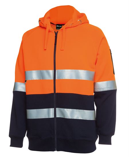 JB's Hi Vis (D+N) Full Zip Fleecy Hoodie