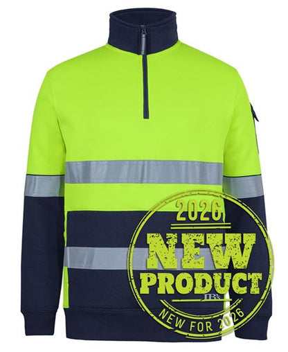 JB's 350g Hi Vis (D+N) 1/2 Zip Trade Fleece