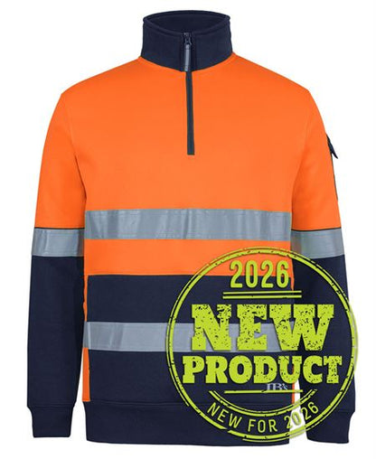JB's 350g Hi Vis (D+N) 1/2 Zip Trade Fleece