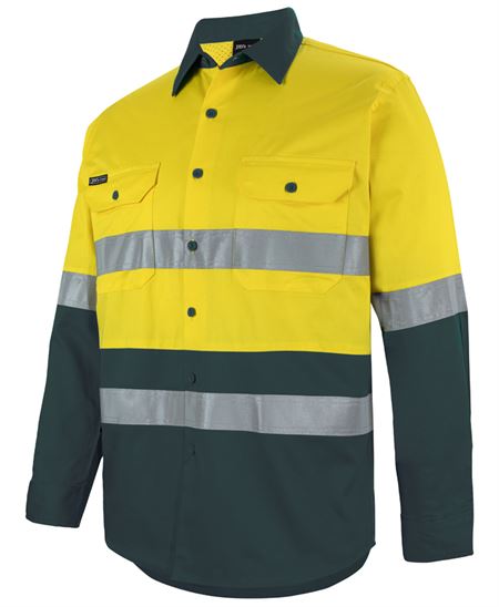 JB's Hi Vis L/S (D+N) 150G Work Shirt