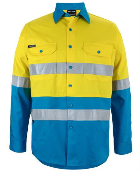 JB's Hi Vis L/S (D+N) 150G Work Shirt