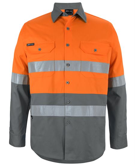 JB's Hi Vis L/S (D+N) 150G Work Shirt
