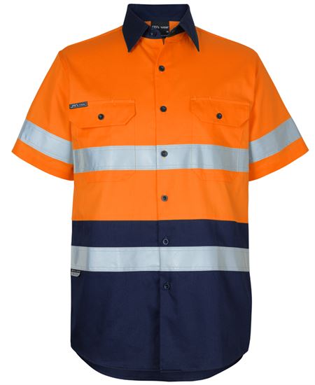 JB's Hi Vis (D+N) S/S 150g Work Shirt