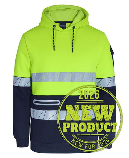 JB's 450g Hi VIs Pull Over Hoodie with Fragmented Tape