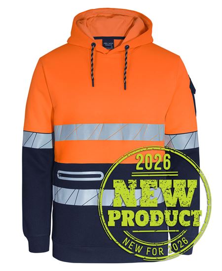 JB's 450g Hi VIs Pull Over Hoodie with Fragmented Tape