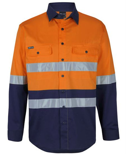 JB's Hi Vis (D+N) L/S Stretch Work Shirt