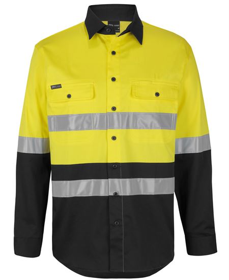 JB's Hi Vis (D+N) L/S Stretch Work Shirt