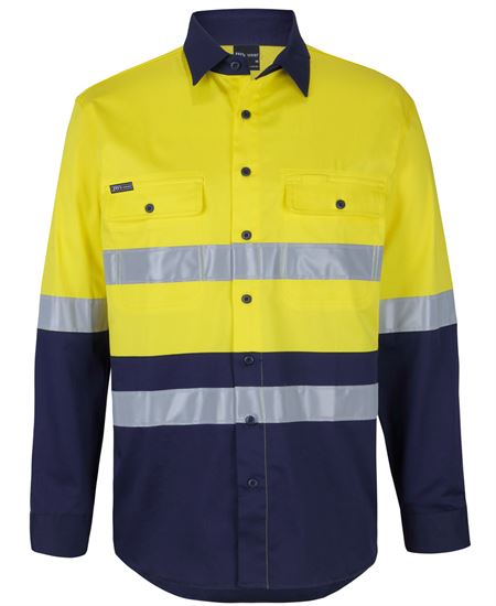 JB's Hi Vis (D+N) L/S Stretch Work Shirt
