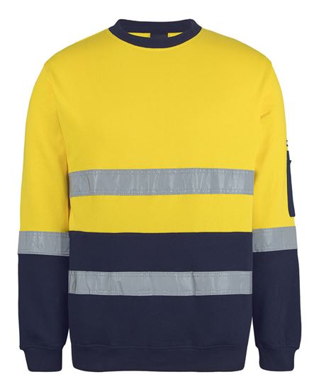 JB's Hi Vis (D+N) 310 Cotton Crew Neck Sweater