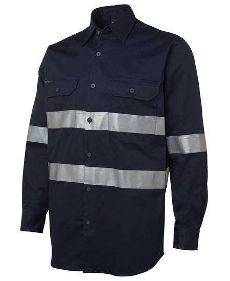 JB's L/S 190G Work Shirt With Reflective Tape