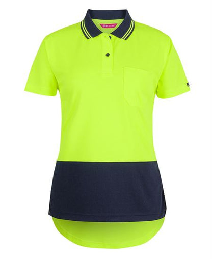 JB's Ladies Hi Vis S/S Drop Tail Polo