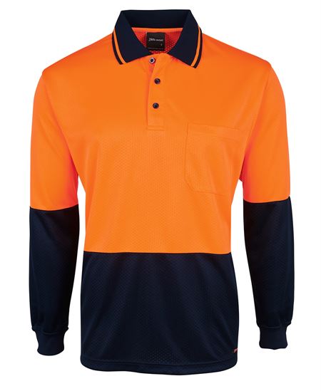 JB's Hi Vis L/S Jacquard Polo