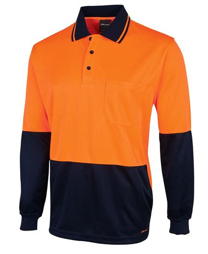 JB's Hi Vis L/S Jacquard Polo