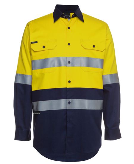 JB's Hi Vis (D+N) L/S 190G Work Shirt