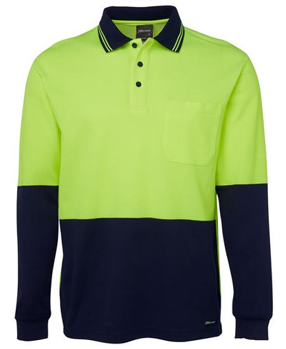 JB's Hi Vis L/S Cotton Back Polo