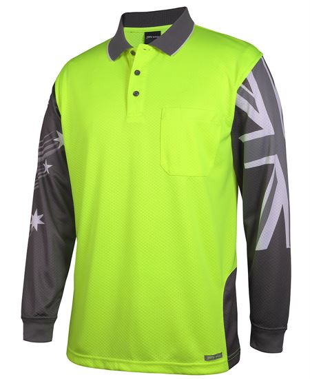 JB's Hi Vis L/S Southern Cross Polo