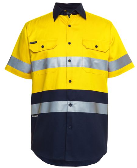 JB'S Hi Vis S/S (D+N) 190G Work Shirt