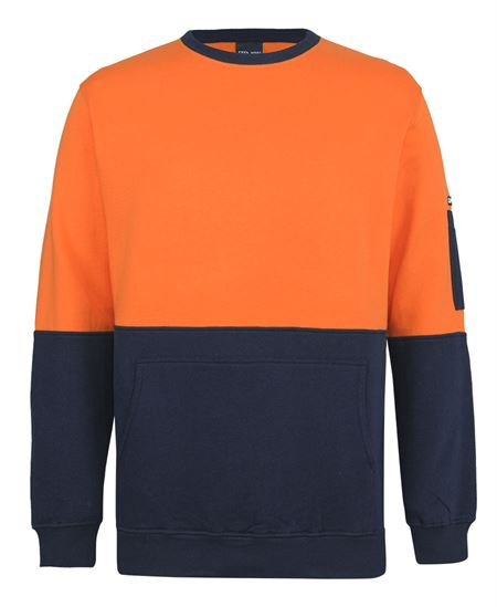 JB's Hi Vis 310 Cotton Crew Neck Fleece